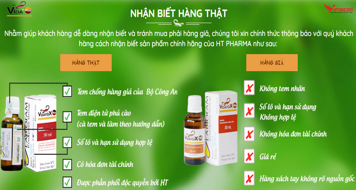 Chứng nhận HT Pharma là Đơn vị độc quyền Nhập khẩu và Phân phối Vidatox Plus tại Việt Nam