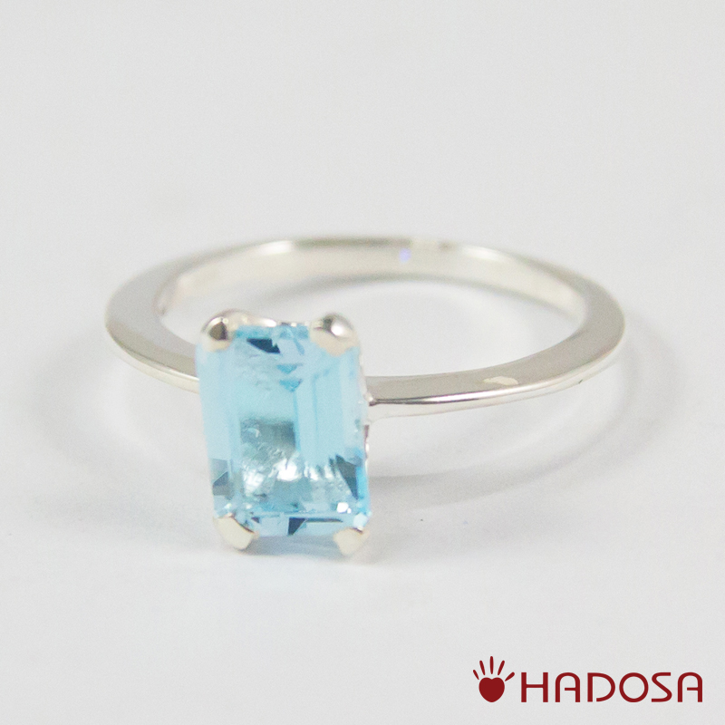 Nhẫn bạc nữ đá Topaz cao cấp Hadosa