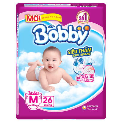 Tã dán Bobby siêu mỏng (trung)