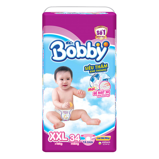 Tã dán Bobby siêu mỏng (đại)