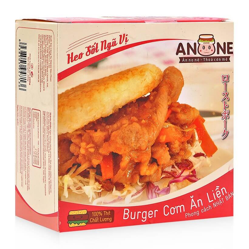 Bánh burger cơm anone heo ngũ vị 200g