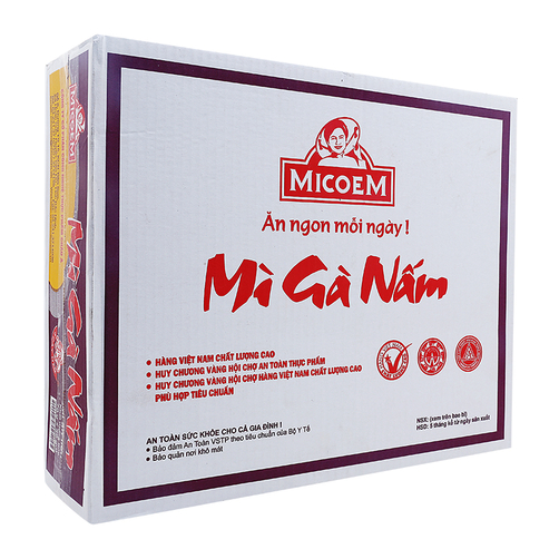 Mì gà nấm Micoem thùng 30 gói