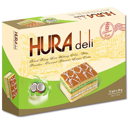 Bánh Hura Deli cốm - dừa (hộp 336g)