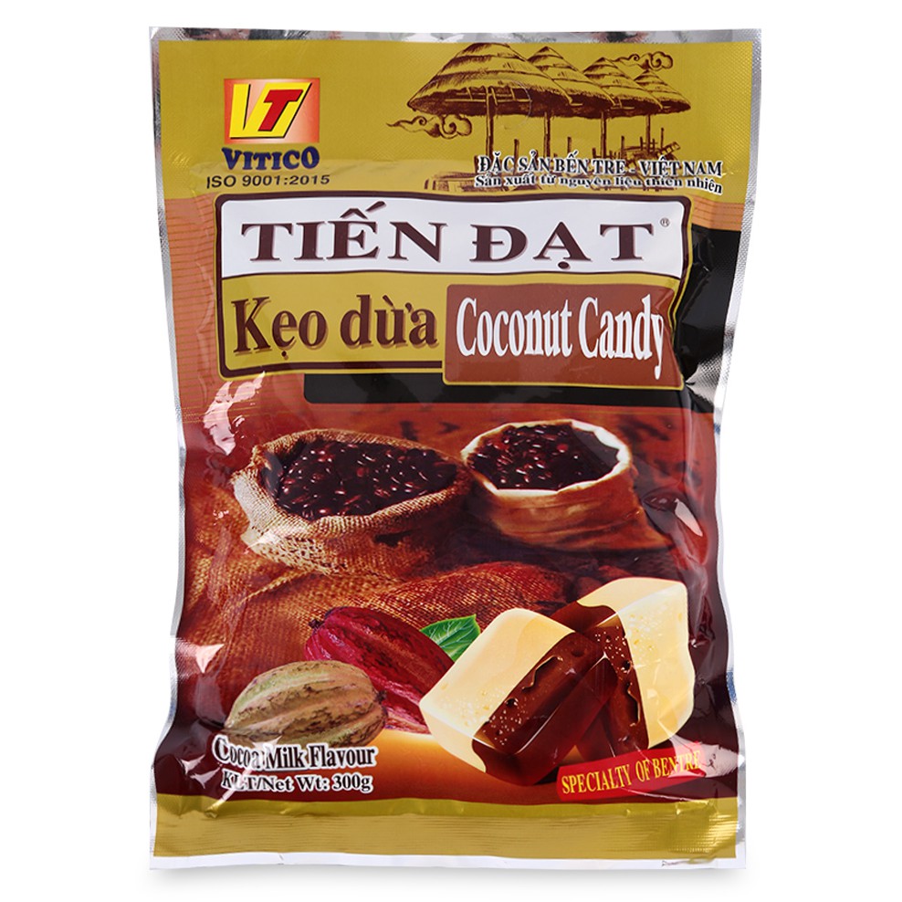 Kẹo dừa mềm vị cacao Tiến Đạt