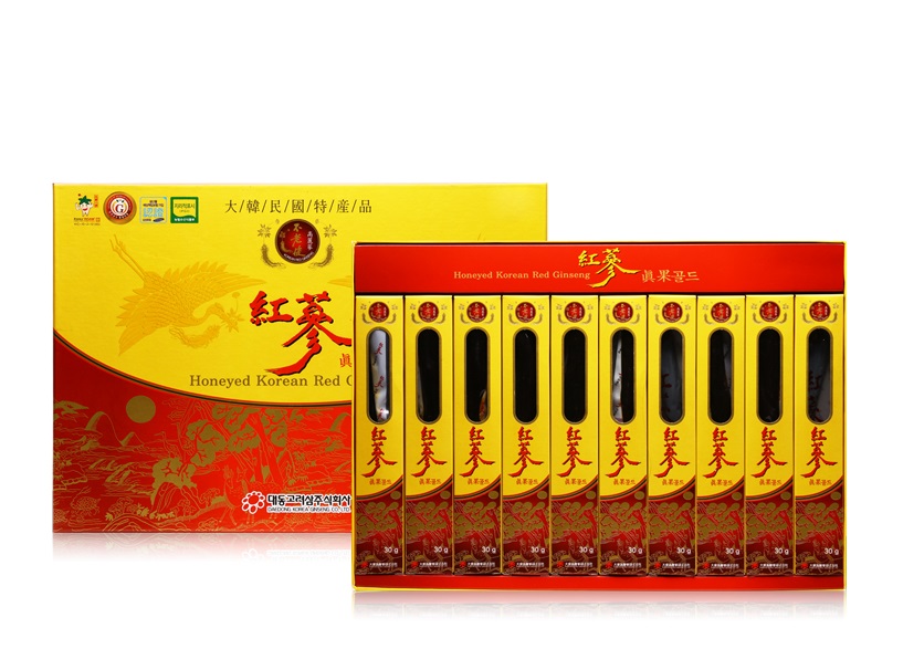 Hồng sâm củ tẩm mật ong Hàn Quốc loại 300g x 10 Củ( Daedong)