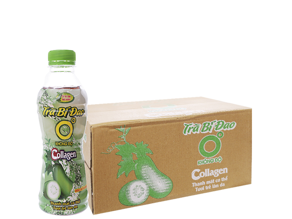 Trà bí đao Không Độ Collagen chai 350ml