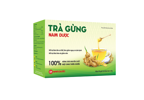 Trà gừng Nam Dược - Hỗ trợ làm ấm cớ thể, làm giảm nguy cơ cảm lạnh