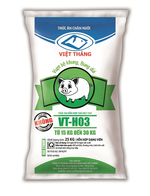 Thức ăn hỗn hợp cho heo từ 15kg - 30kg VT - H03