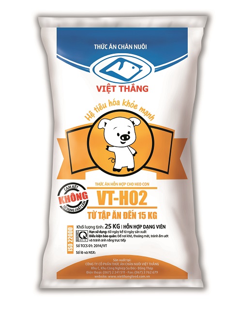 Thức ăn hỗn hợp cho heo từ tập ăn đến 15kg VT – H02