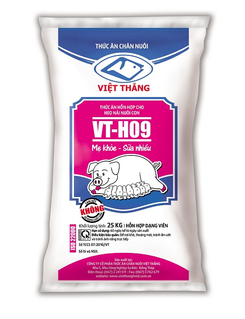 Thức ăn hỗn hợp dùng cho heo nái nuôi con VT - H09