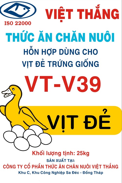 Thức ăn chăn nuôi hỗn hợp dành cho vịt đẻ trứng giống VT - V39