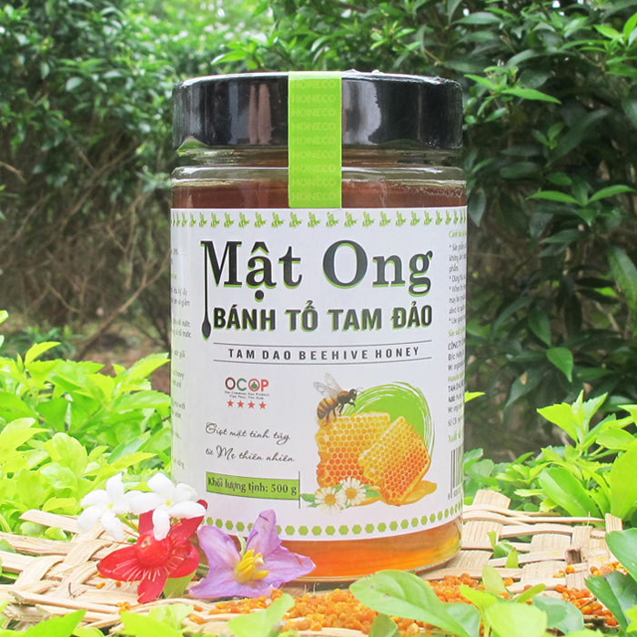 Mật ong bánh tổ Tam Đảo 500g - SP OCOP 4 Sao Vĩnh Phúc