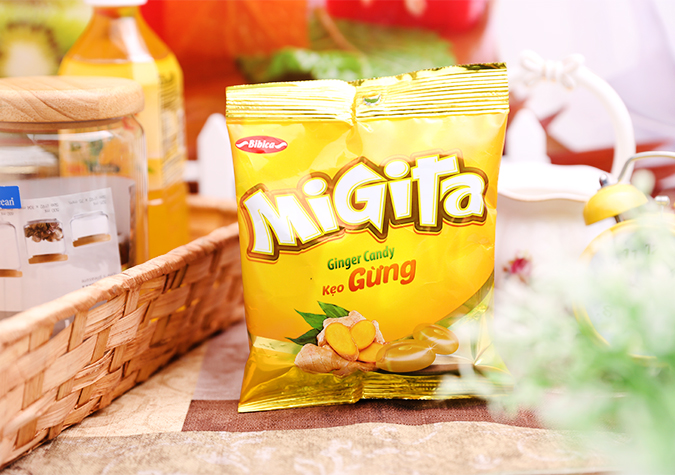 Kẹo gừng Migita Bibica gói 70g