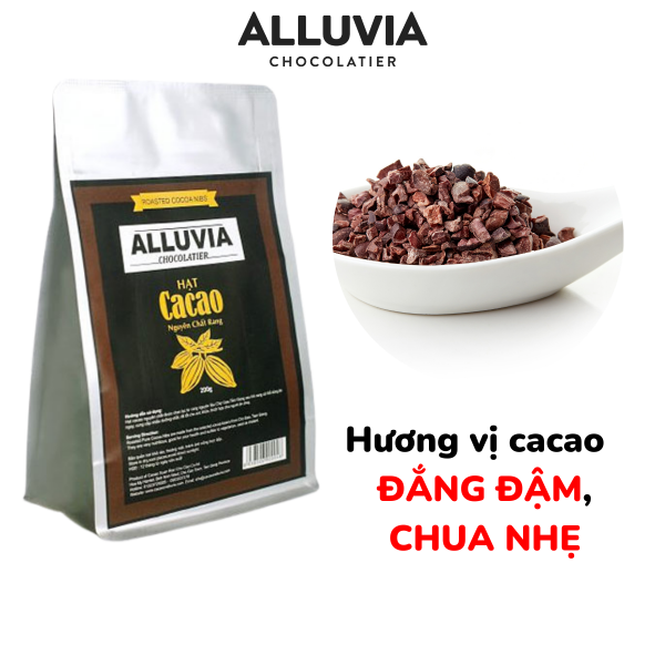 Hạt Cacao Nguyên Chất Rang Nibs Alluvia