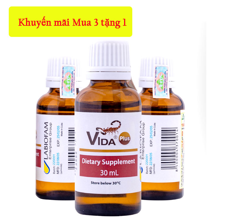 Vida Plus HT Pharma - Tri Ân Khách Hàng Với Chương trình Khuyến Mãi Mua 3 lọ 30ml Tặng 1 lọ 15ml