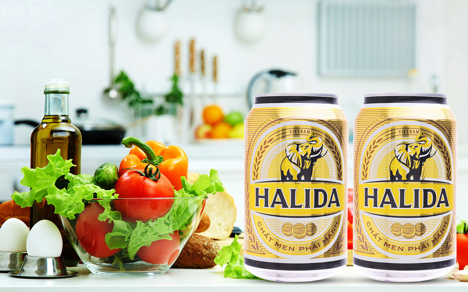 Bia Halida thùng 24 lon 330ml