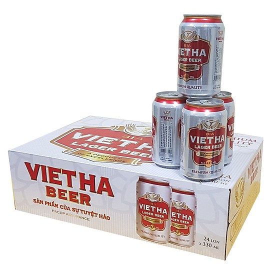 Thùng 24 Lon Bia Việt Hà 330ml