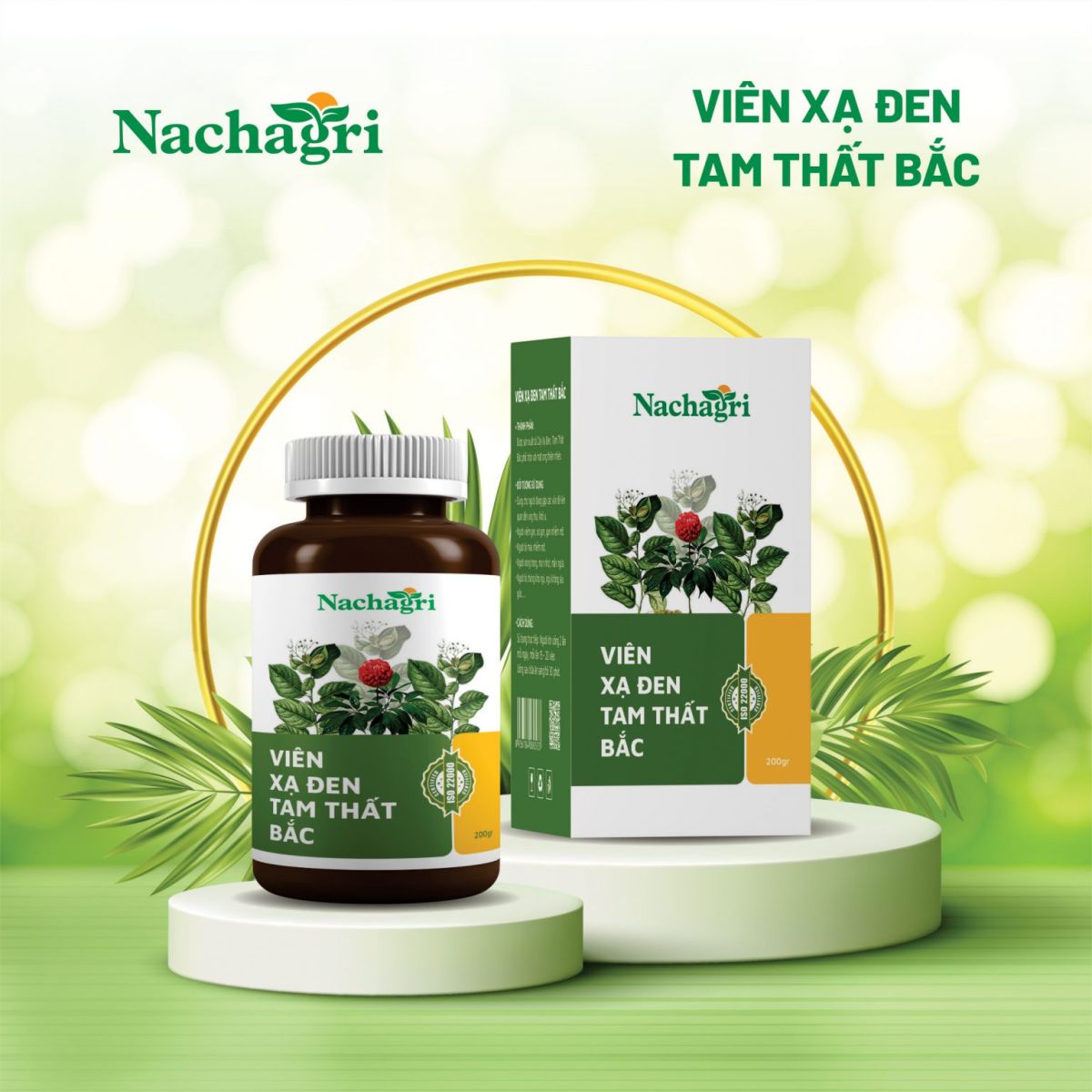 Viên Xạ Đen Tam Thất Bắc Nachagri Bometa - Tăng Cường Lưu Thông Khí Huyết