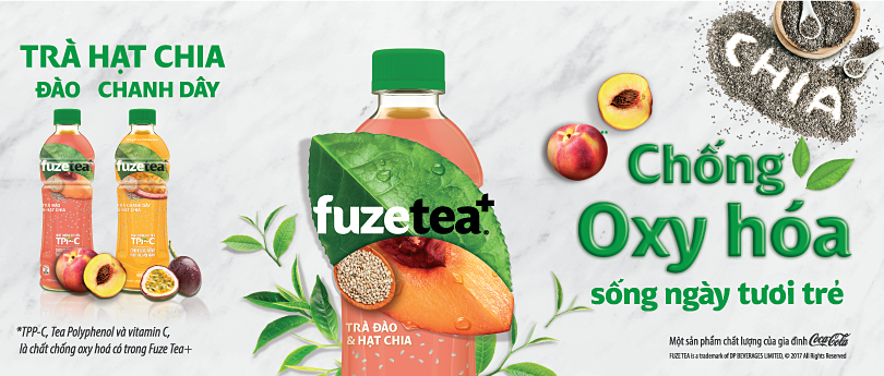 Lốc 6 chai trà Fuzetea+ 450ml