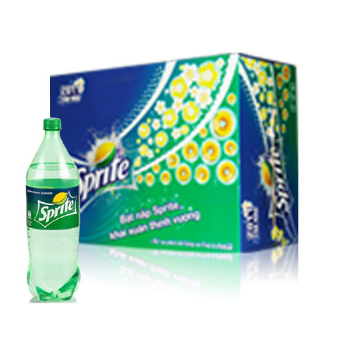 Nước giải khát có gas hương chanh Sprite Coca Cola thùng 24 chai 390ml