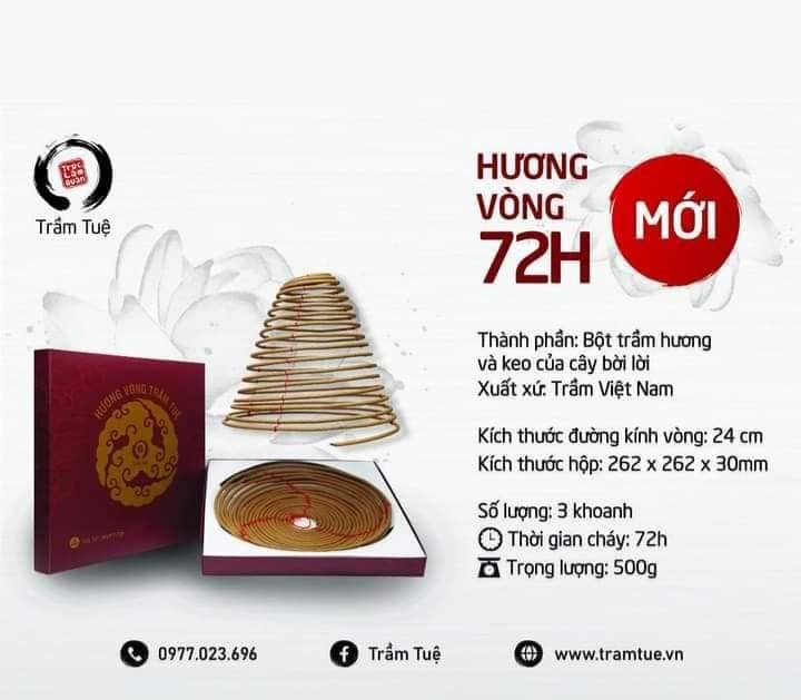 Hương Trầm Vòng 72h Trầm Tuệ