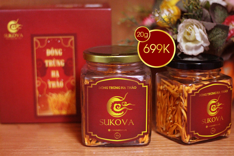 Đông Trùng Hạ Thảo khô 20g Sukova – OCOP 3 Sao Lai Châu