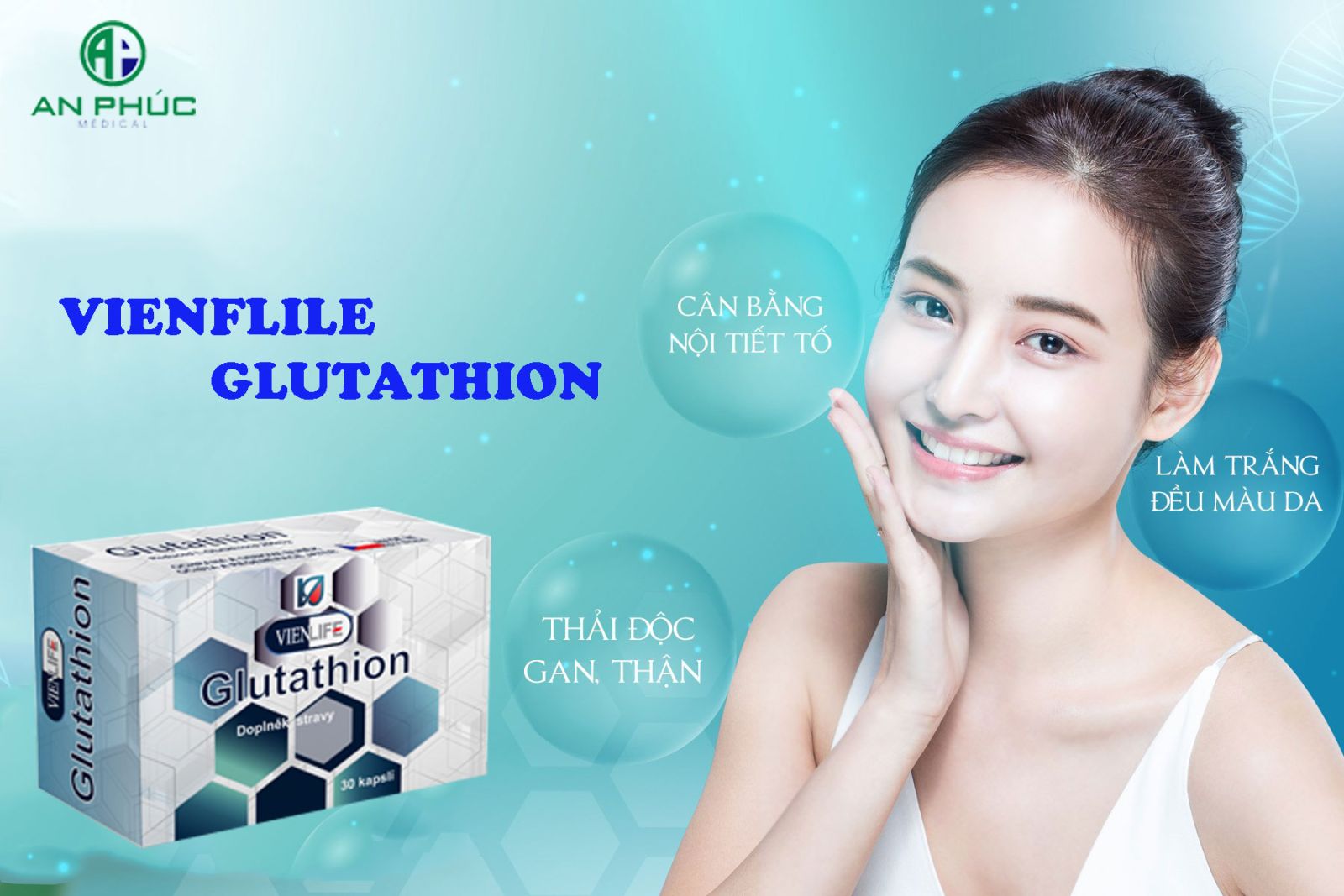 TPBVSK Viên uống VIENLIFE Glutathion – Tốt Cho Sức Khỏe, Làm Đẹp