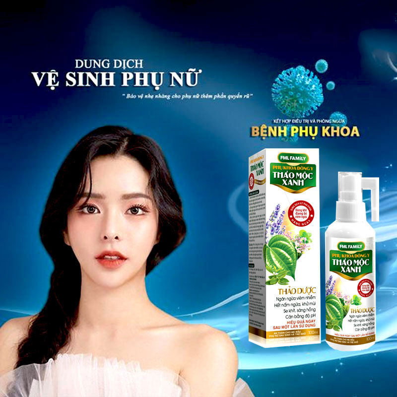 Dung Dịch Xịt Phụ Khoa Dùng Khi Bị Viêm Ngứa Thảo Mộc Xanh FML Family