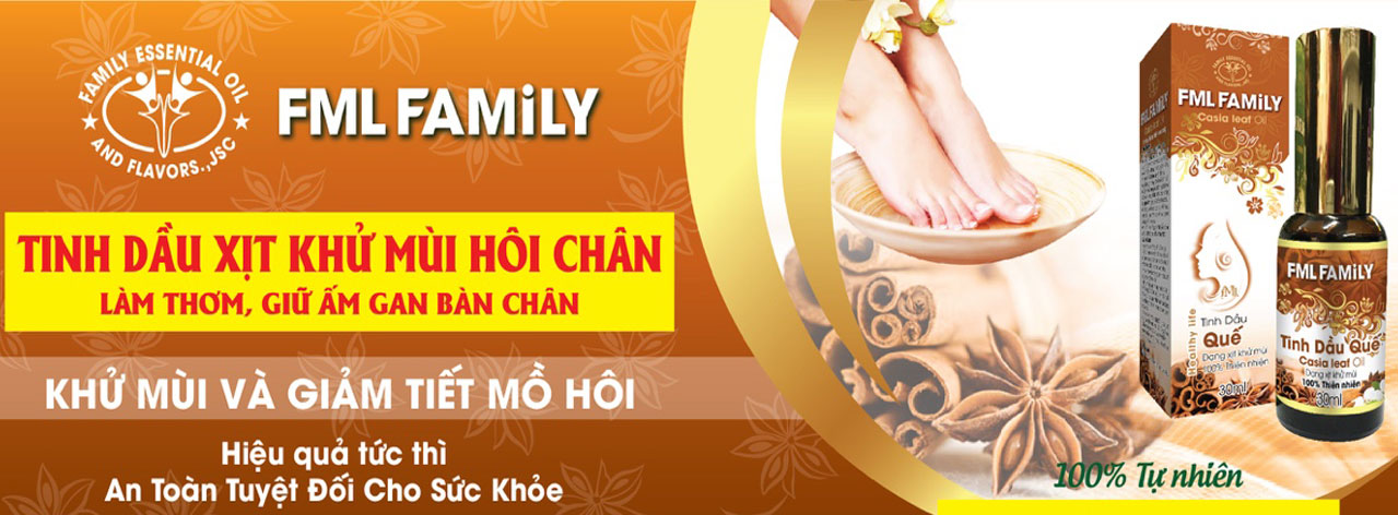 Tinh Dầu Khử Mùi Hôi Chân Từ Quế FML Family