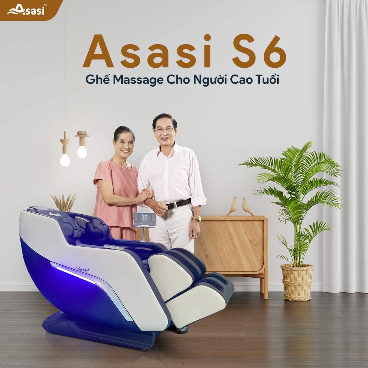 Ghế Massage Cho Người Già Asasi S6 Okasa - Thiết Kế Chuyên Biệt