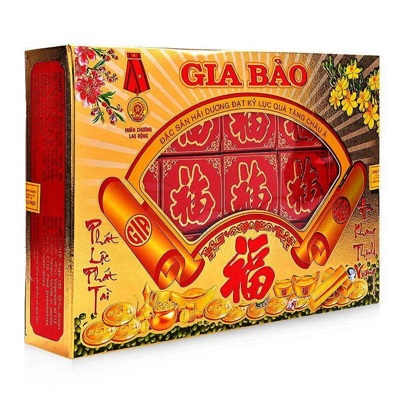 Bánh đậu xanh Gia Bảo Phúc Lộc Thọ hộp 500g