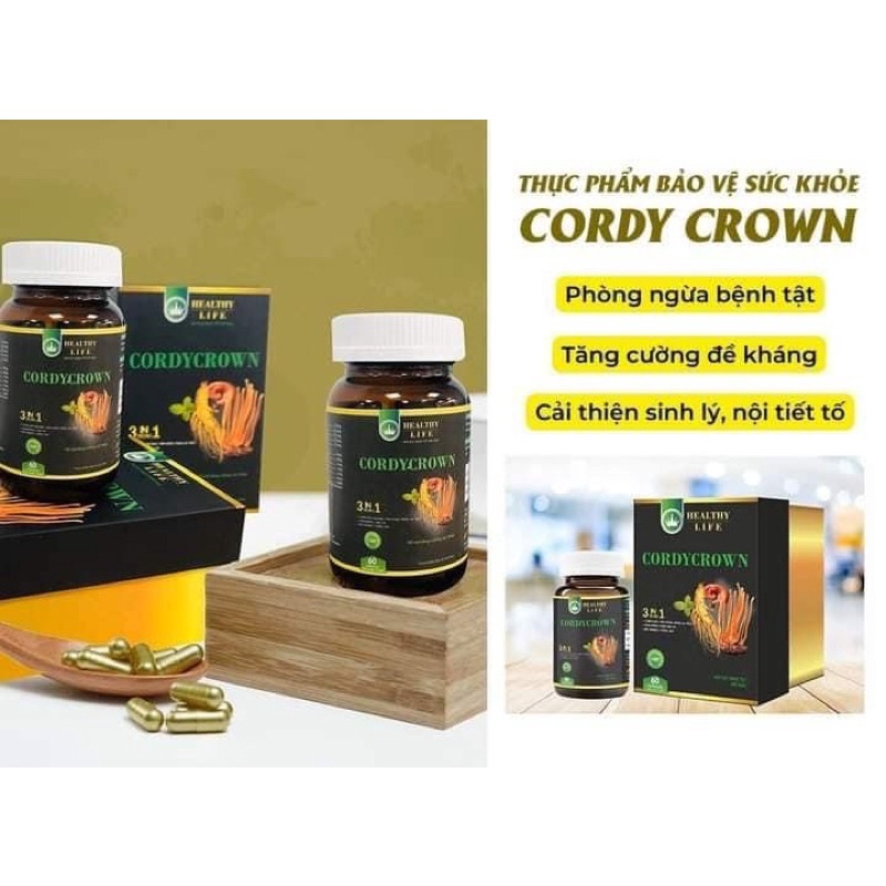 Viên Nang Đông Trùng Hạ Thảo CordyCrown Hanofi - Phòng Và Hỗ Trợ Nhiều Bệnh Lý Nguy Hiểm