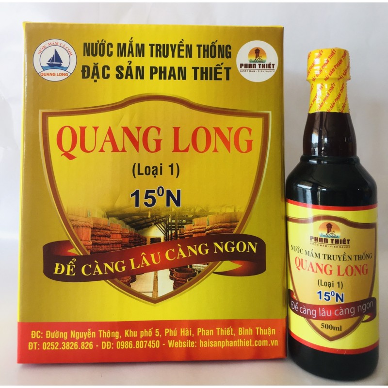 Nước Mắm Quang Long Loại 1 15N Hải Sản Phan Thiết - Đáp Ứng Tiêu Chuẩn Chất Lượng Cao