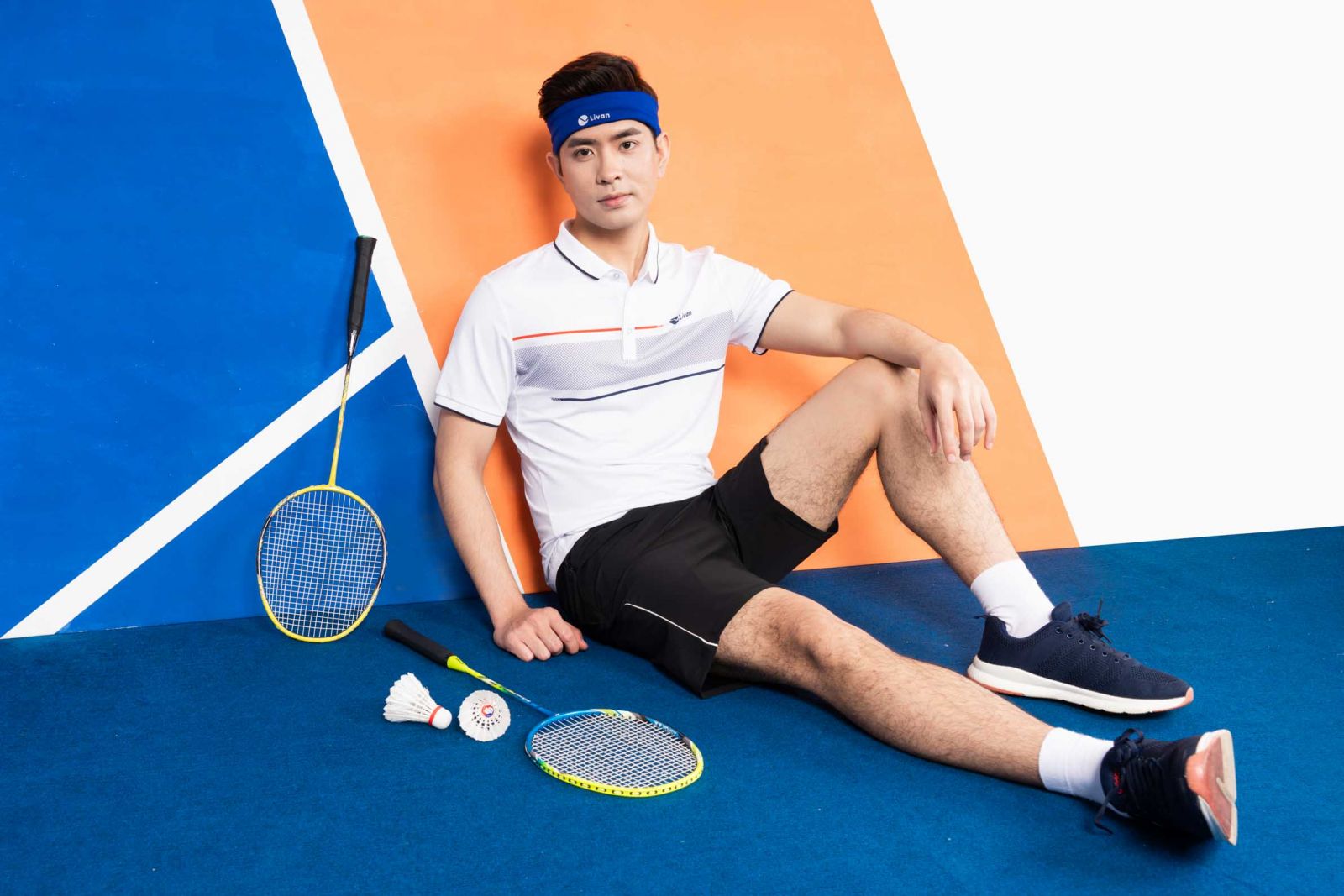 Quần short thể thao nam phối viền Livan Sport