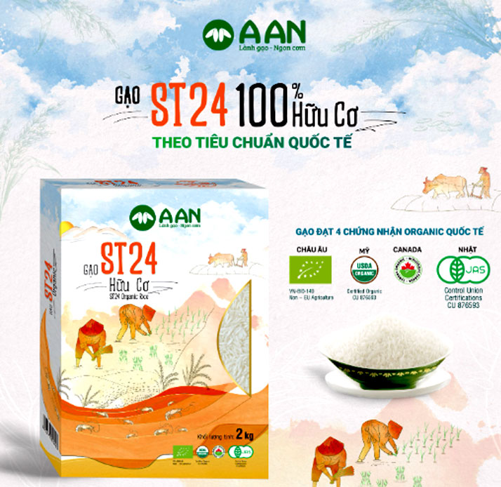 Gạo Hữu Cơ ST24 A An - Hàm Lượng Dinh Dưỡng Cao