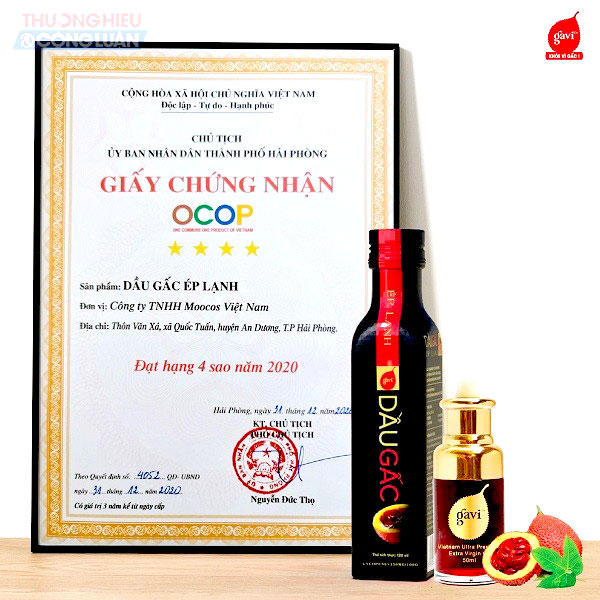 Dầu Gấc Ép Lạnh Gavi Moocos - SP OCOP 4 Sao Hải Phòng 