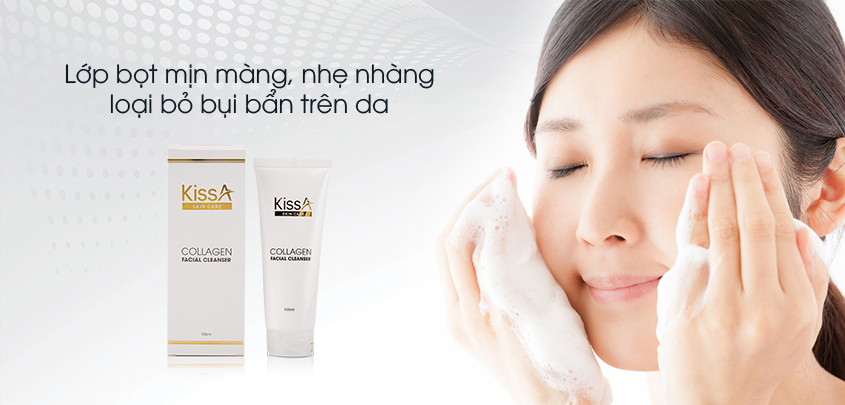 Sữa Rửa Mặt Trắng Da Collagen KissA