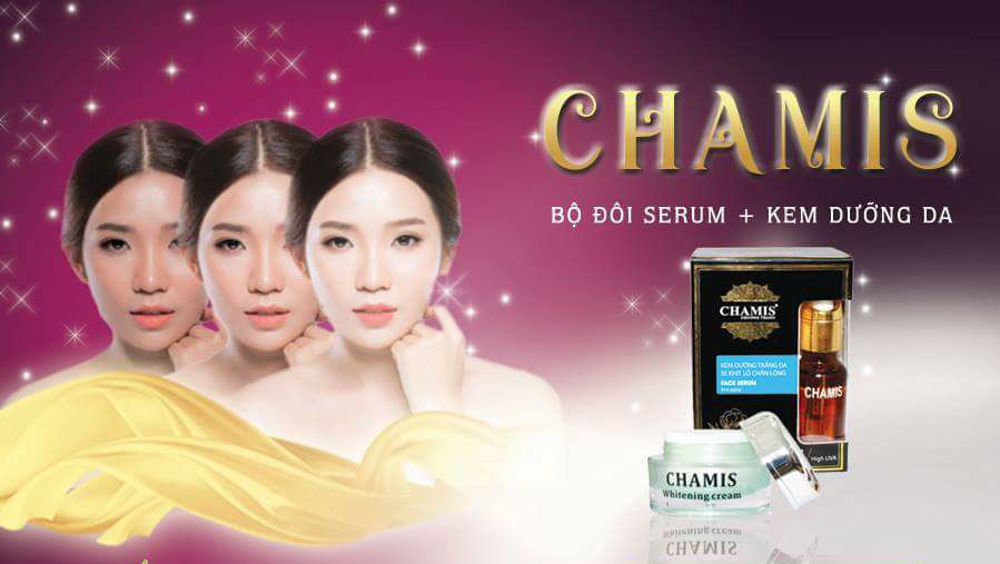 Bộ Đôi Kem Dưỡng Và Serum Giảm Tàn Nhang, Đồi Mồi Chamis Phương Trang