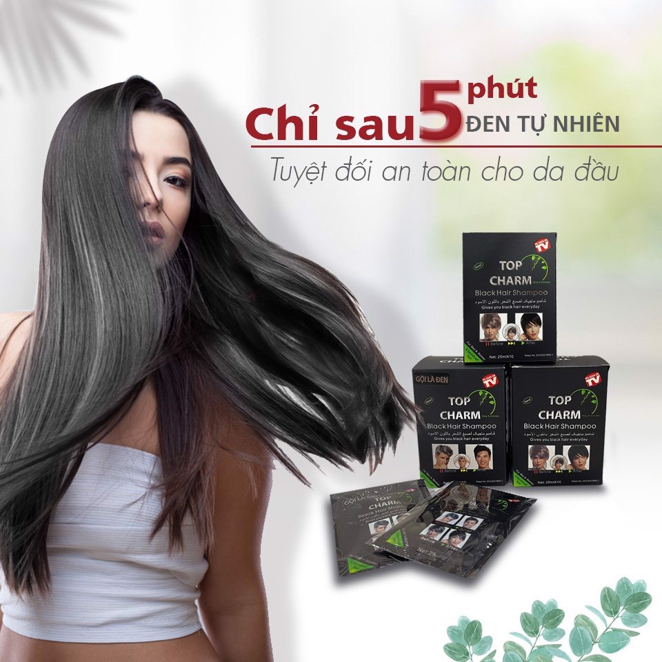 Dầu Gội Phủ Bạc - Gội Là Đen TopCharm Phương Trang