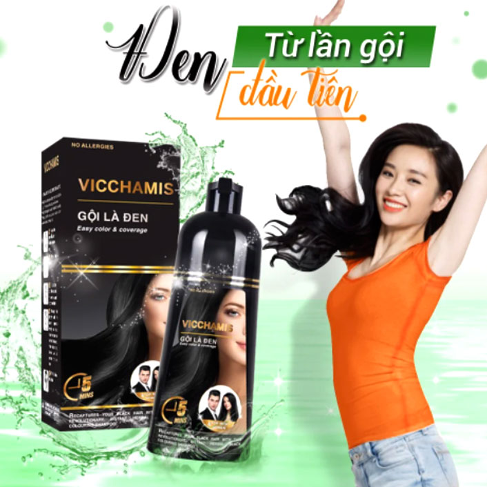 Gội Là Đen Dạng Chai Vicchamis Phương Trang