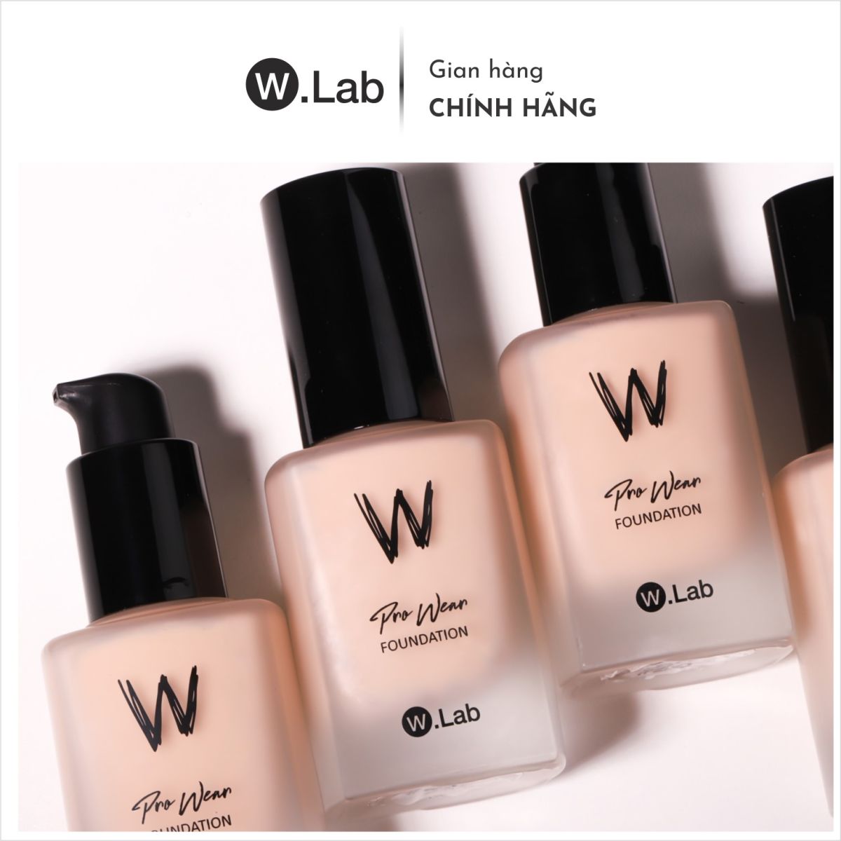 Kem Nền W.Lab Pro Wear Foundation Che Khuyết Điểm No.23 Pro Beige Đài Linh