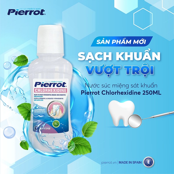 Nước Súc Miệng Sát Khuẩn Pierrot Chlorhexidine Đài Linh