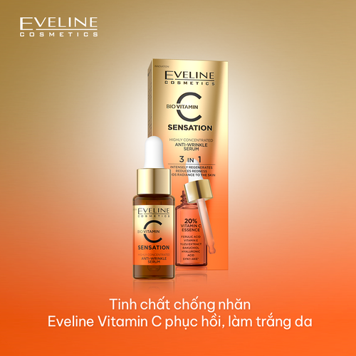 Tinh Chất Chống Nhăn Eveline Vitamin C Phục Hồi, Làm Trắng Da Đài Linh