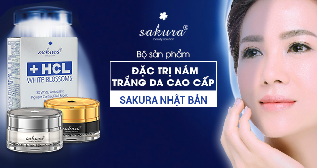 Bộ đặc trị nám, tàn nhang, đồi mồi cao cấp Sakura