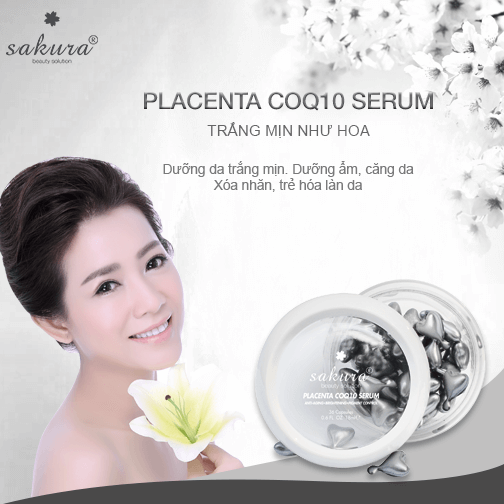 Serum dưỡng trắng da chống lão hóa Sakura Placenta COQ10