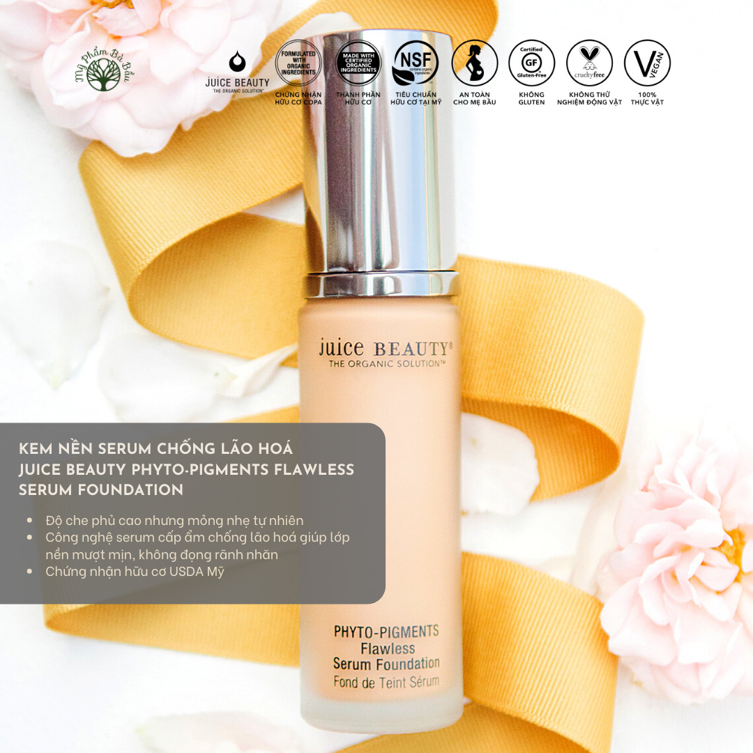 Kem nền hữu cơ Juice Beauty Phyto-Pigments Flawless Serum Foundation 