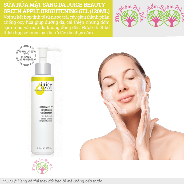 Sữa rửa mặt Juice Beauty Green Apple Brightening Gel