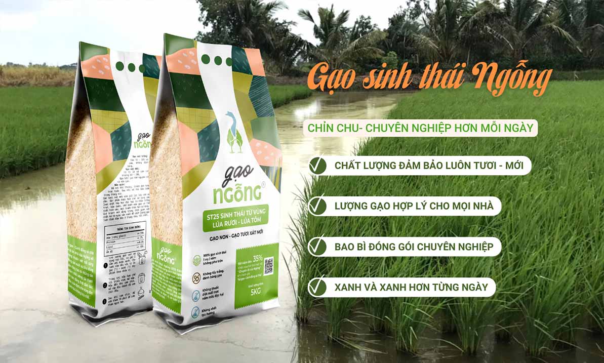 Gạo Ngỗng Sinh Thái Xát Lứt ST25 - Giữ Trọn Vị Tươi Ngon