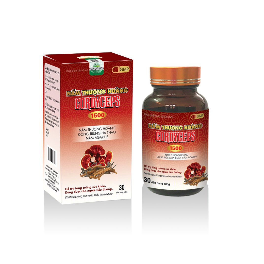 Nấm Thượng Hoàng Cordyceps 1500 Nguyên Sinh -&nbsp;Tăng Sinh Lực Tăng Đề&nbsp;Kháng