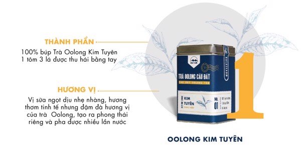 Trà Oolong Kim Tuyên Cầu Đất DalatFarm